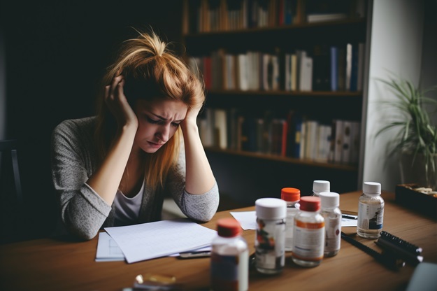 depressed-person-looking-their-meds depressed-person-looking-their-meds